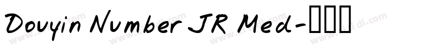 Douyin Number JR Med字体转换